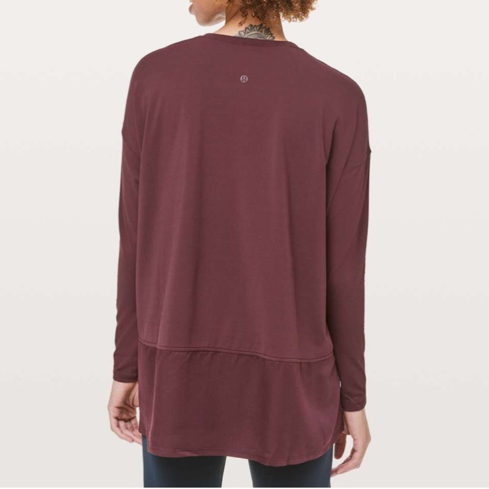 Lululemon burgundy ease of mind sz 2 preloved - Picture 8 of 8